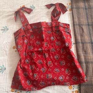 Vera Bradley Vintage Tie Blouse